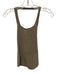 Dissh Size S Taupe Viscose Blend Sleeveless Rib Knit Halter Top Taupe / S