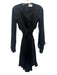 Dissh Size 4 Black Linen Long Balloon Sleeve Cutout Back Zip Back Dress Black / 4