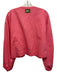 Daily Drills Size XS Pink Cotton Long Balloon Sleeve Open Front Tie Front Top Pink / XS