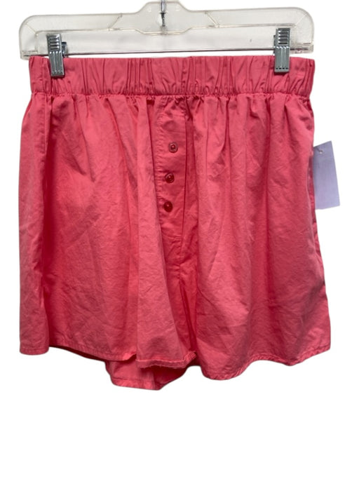 Daily Drills Size XS Pink No Fabric Tag Elastic Waist Button Detail Boxer Shorts Pink / XS