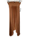A.L.C. Size 4 Cognac Brown Polyester Shirred Waist Pleated Asymmetric Hem Skirt Cognac Brown / 4
