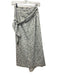 Baybala Size S White & Blue Cotton Floral Wrap Maxi Skirt White & Blue / S