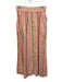 XiRENA Size XS Pink, Cream & Brown Cotton Elastic Waist Vertical Stripes Skirt Pink, Cream & Brown / XS