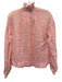 Sea New York Size 4 Light Pink Ramie Long Sleeve Ruffle mock neck Split Neck Top Light Pink / 4