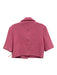 Maje Size 36 Pink Polyester & Cotton Short Sleeve Gold Buttons Collar Jacket Pink / 36