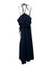 Veronica Beard Size 2 Navy Blue Cotton & Elastane Tie Halter Braided Midi Dress Navy Blue / 2