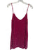 Retrofete Size S Hot pink Viscose Spaghetti Strap Fully Sequined V Neck Dress Hot pink / S