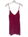 Retrofete Size S Hot pink Viscose Spaghetti Strap Fully Sequined V Neck Dress Hot pink / S