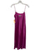 Daily Drills Size S Fuschia Pink Polyester Satin Spaghetti Strap Midi Dress Fuschia Pink / S