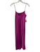 Daily Drills Size S Fuschia Pink Polyester Satin Spaghetti Strap Midi Dress Fuschia Pink / S