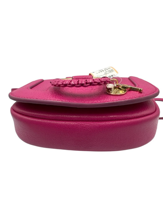 See By Chloe Magenta Pink Leather Gold hardware Magnetic Flap Crossbody Bag Magenta Pink / XS