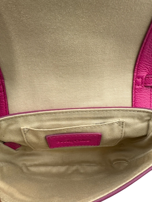 See By Chloe Magenta Pink Leather Gold hardware Magnetic Flap Crossbody Bag Magenta Pink / XS