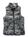 Anorak Size S gray & green Nylon Down Fill Camoflage Zip Up Puffer Vest gray & green / S