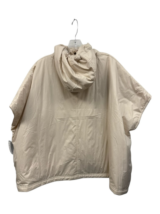 Lilla P Size P/S Cream Polyester Hood Cap Sleeve 1/4 Button Jacket Cream / P/S
