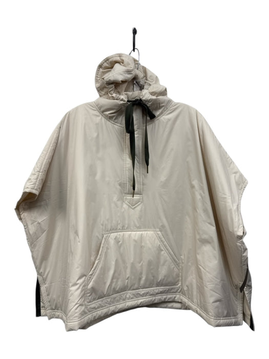 Lilla P Size P/S Cream Polyester Hood Cap Sleeve 1/4 Button Jacket Cream / P/S