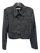 MNG by Mango Size S Black & White Polyester & Acrylic Tweed Collar Jacket Black & White / S