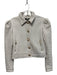 Generation Love Size XS White Polyurethane Pleather Quilted Gold Buttons Jacket White / XS