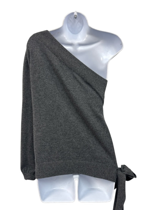 Oats Cashmere Size XS Gray Cashmere One Sleeve Bow Detail Sweater Gray / XS