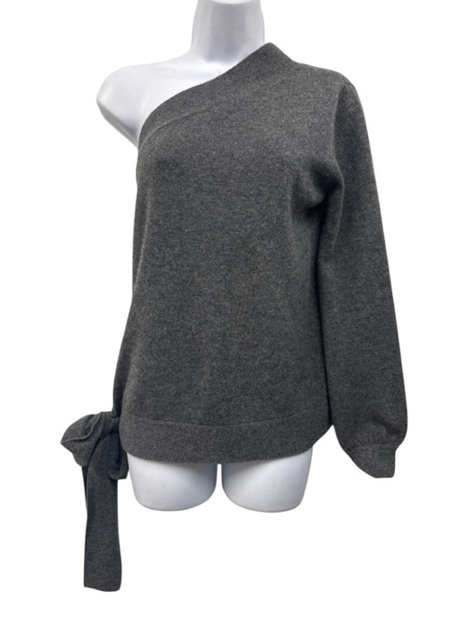 Oats Cashmere Size XS Gray Cashmere One Sleeve Bow Detail Sweater Gray / XS