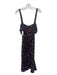Likely Size 10 Black, red, blue Polyester Spaghetti Strap Floral Print Dress Black, red, blue / 10