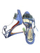 Badgley Mischka Shoe Size 8 Periwinkle Satin Beaded Jewel Open Toe Straps Heels Periwinkle / 8