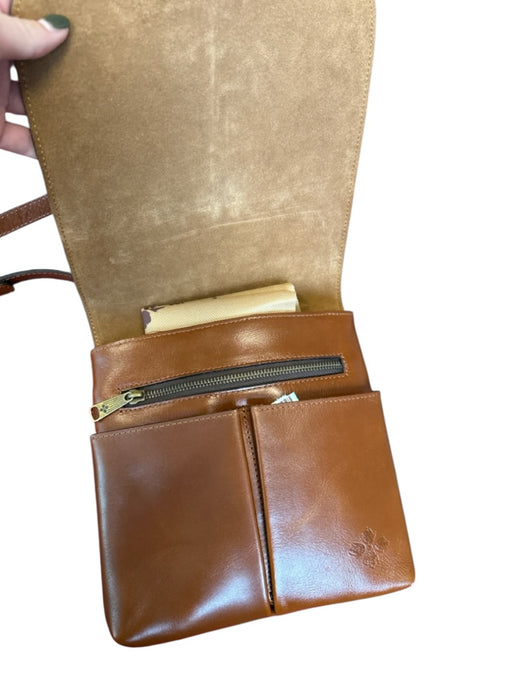 Patricia Nash Brown Leather Crossbody Pockets Zipper Purse Brown / One Size
