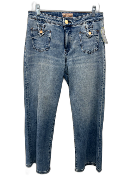 KUT Size 8 Medium Wash Cotton Wide Leg Zip Fly Jeans Medium Wash / 8
