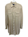 Ralph Lauren Size 14 Beige Viscose Long Sleeve Button Up Collar Below knee Dress Beige / 14