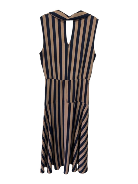Joseph Ribkoff Size 10 Brown & Black Polyester Stripe Sleeveless Maxi Dress Brown & Black / 10