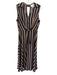 Joseph Ribkoff Size 10 Brown & Black Polyester Stripe Sleeveless Maxi Dress Brown & Black / 10