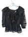 Marie Oliver Size S Black Polyester Guipere Lace Overlay Long Sleeve Top Black / S