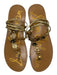Sam Edelman Shoe Size 6 Gold Metal Embellished Thong Wrap Ankle Sandals Gold / 6