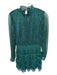 1. State Size L Teal Green Polyester Mock Neck Metallic Long Sleeve Dress Teal Green / L