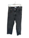Zara Size 8 Black Cotton High Waist Button Fly Straight Leg Raw Hem Jeans Black / 8