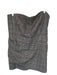House of Harlow Size M Black & Brown Wool Blend Strapless Plaid Dress Black & Brown / M
