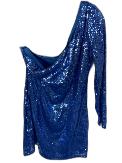 Superdown Size M Purple Polyester Blend Sequins One Shoulder Long Sleeve Dress Purple / M