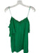 Alice & Olivia Size S Green Viscose Spaghetti Strap Pleated Lace Detail Dress Green / S
