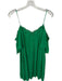 Alice & Olivia Size S Green Viscose Spaghetti Strap Pleated Lace Detail Dress Green / S