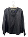 claridge + king Size L Black Cotton V Neck Long Sleeve split cuff Cross Over Top Black / L