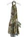 ASOS Design Size 10 Green Viscose & Polyester Halter Neck Open Back Dress Green / 10