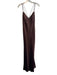 Birdy Grey Size S Espresso Polyester Satin Cross Over V Neck Back Zip Dress Espresso / S