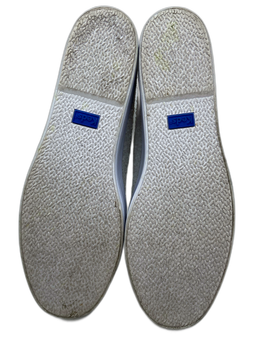 Keds Shoe Size 10 White Sequin Ribbon Laces Platform Round Toe Low Top Sneakers White / 10