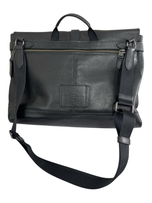 Coach Black Leather Solid Men's Bag Black