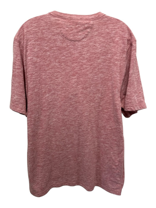 Faherty Size L Red & White Cotton Men's Short Sleeve Red & White / L