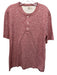 Faherty Size L Red & White Cotton Men's Short Sleeve Red & White / L