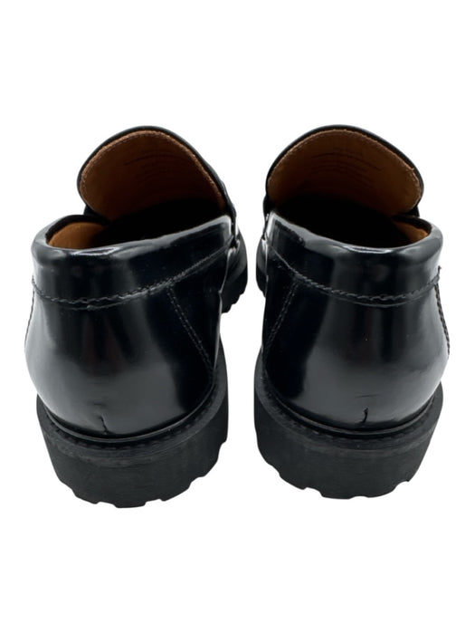 Thursday Shoe Size 9.5 Black Leather Round Toe Horsebit Lug Sole Loafer Flats Black / 9.5