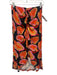 Farm Rio Size S Black, Orange & Multi Print Viscose Blend Ruched Front Skirt Black, Orange & Multi Print / S