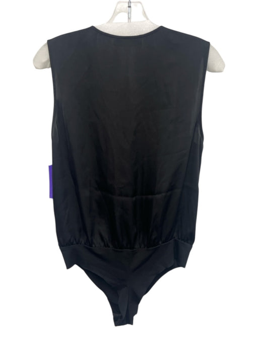 Favorite Daughter Size S Black Poly Blend Sleeveless Snap Button Bodysuit Black / S