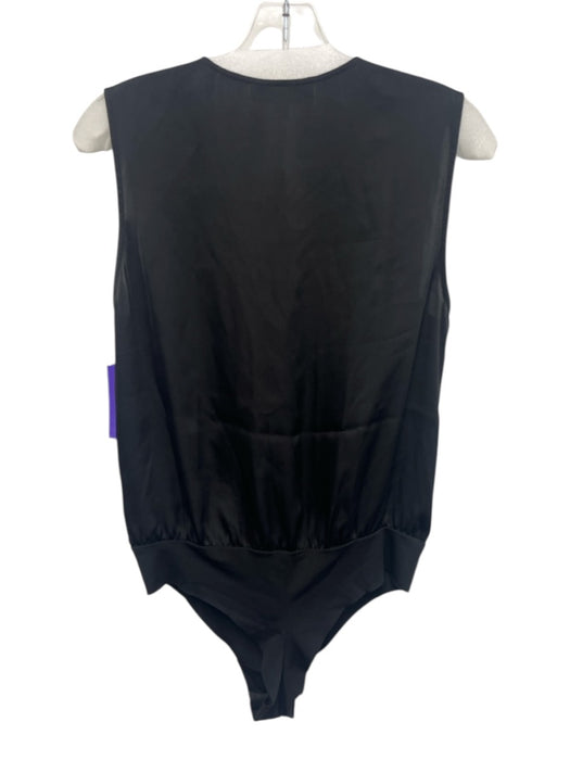 Favorite Daughter Size S Black Poly Blend Sleeveless Snap Button Bodysuit Black / S