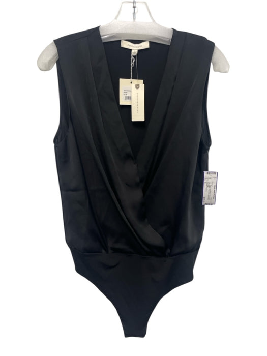 Favorite Daughter Size S Black Poly Blend Sleeveless Snap Button Bodysuit Black / S